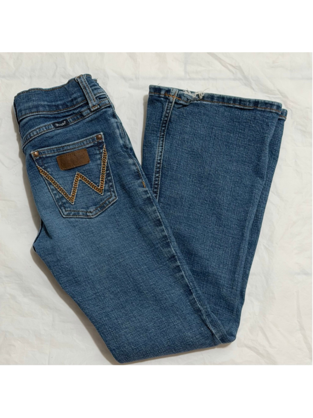 Wrangler Girls Retro Flare Jeans Size 8 Reg With Adjustable Waistband